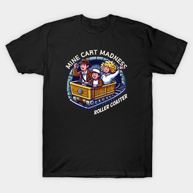 Mine Cart Madness Roller Coaster - Funny T-Shirt by Fenay-Designs